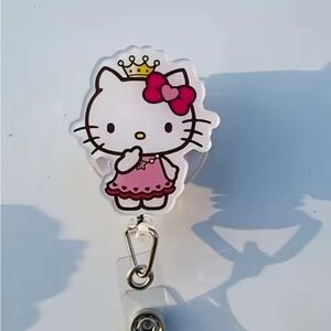 Hello Kitty Pink Princess Badge Holder